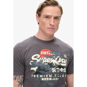 Superdry - Shirt 'Tokyo' - Donkergrijs - T-shirt