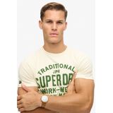 Superdry - M1011994A - T-shirt - Wit - Katoen - Korte Mouwen
