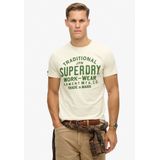 Superdry - M1011994A - T-shirt - Wit - Katoen - Korte Mouwen