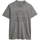 Superdry - Embossed Vl Graphic T-shirt - Zwart - Katoen