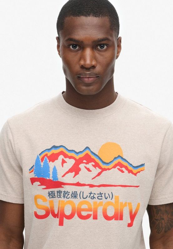 Superdry - Cl Great Outdoors Graphic - T-shirt - Katoen - Grafisch Ontwerp