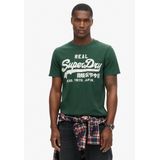 Superdry - T-shirt - Groen - Katoen - Korte Mouwen