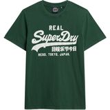 Superdry - T-shirt - Groen - Katoen - Korte Mouwen