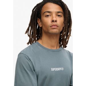 Superdry Micro Logo Graphic Loose T-shirt Met Korte Mouwen Grijs L Man