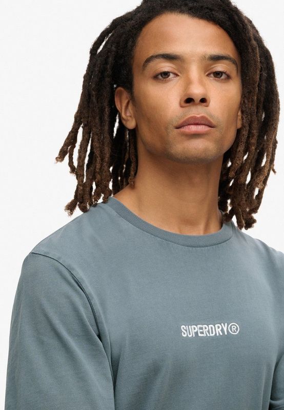 Superdry Micro Logo Graphic Loose T-shirt Met Korte Mouwen Grijs L Man