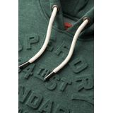 Superdry - Hoodie - Grijs - Katoen - Gevoerde Capuchon - Buidelzak