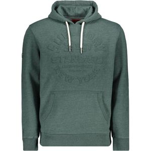 Superdry - Hoodie - Grijs - Katoen - Gevoerde Capuchon - Buidelzak