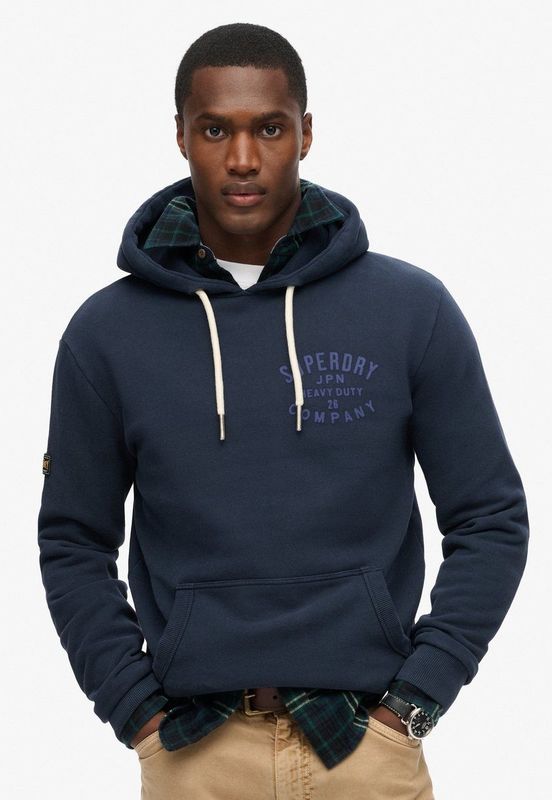 Superdry - M2013700A - Sweatshirt - Marineblauw - Met Capuchon - Casual