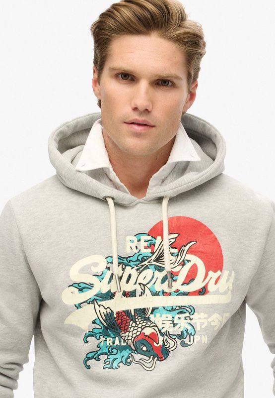 Superdry Tokyo Vl Graphic Hoodie Zwart Man