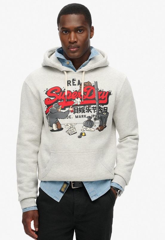 Superdry - Hoodie - Heren - New York Vintage Logo en print