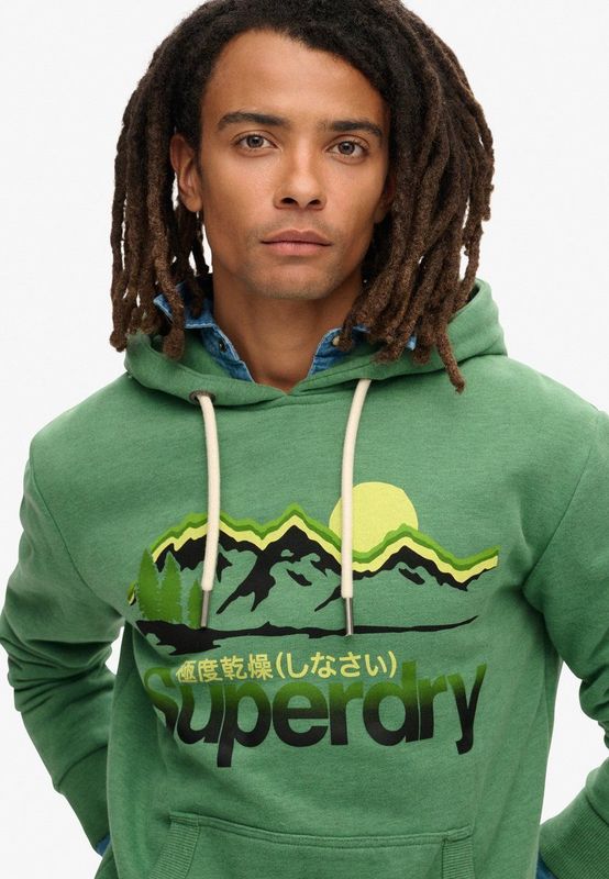 Superdry Cl Great Outdoors Graphic Hoodie Oranje Man