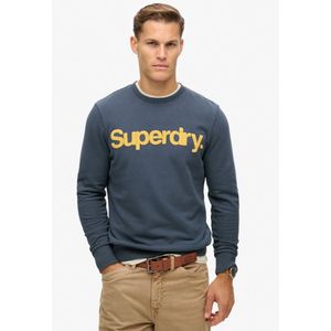 Klassieke sweater Core Logo SUPERDRY. Katoen materiaal. Maten XXL. Blauw kleur