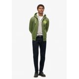Superdry - Vintage Hoodie - Groen - Katoen - Relaxte Pasvorm