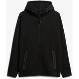 Superdry - M2013743A - Hoodie - Zwart - Katoen, Ritssluiting, Capuchon, Reflecterende Strips