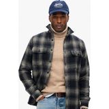 Superdry - M4010720A - Geruit Overhemd - Groen - Met Fleece Gevoerd - Lange Mouwen