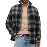 Superdry - M4010720A - Geruit Overhemd - Groen - Met Fleece Gevoerd - Lange Mouwen