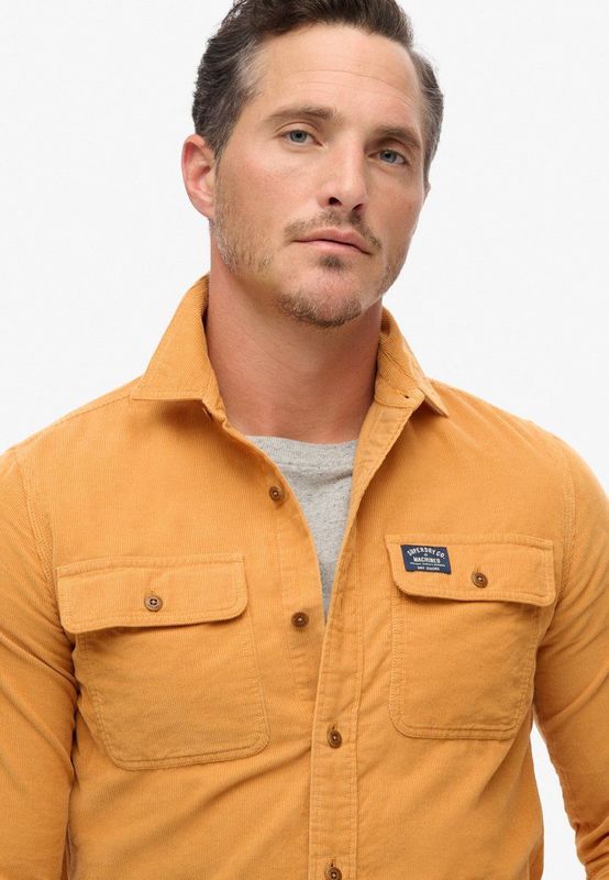 Overhemd - Effen - Corduroy - Lange Mouw - Regular Fit