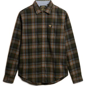 Superdry - M4010727A - Geruit Houthakkershemd - Marineblauw - Biologisch Katoen