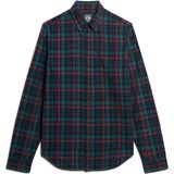 Superdry - M4010737A - Overhemd - Marineblauw - Biologisch Katoen, Lange Mouwen, Duurzaam