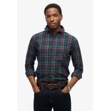 Superdry - M4010737A - Overhemd - Marineblauw - Biologisch Katoen, Lange Mouwen, Duurzaam