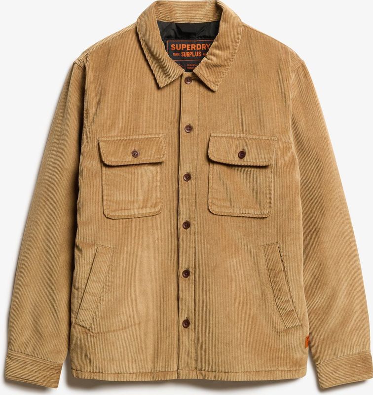 Superdry - Gewatteerd Overshirt - Corduroy - Groen - Lange Mouwen