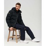 Superdry - Everest - Puffer Jas - Jet Black - Water- en Winddicht