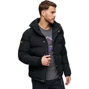Superdry - Everest - Puffer Jas - Jet Black - Water- en Winddicht