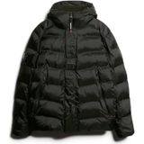 Superdry - Hooded City Graphic Puffer Jas - Zwart - Gewatteerd - Waterafstotend