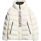 Superdry - M5011902A - Gewatteerd Jack - Gerecycled Polyester - Met Capuchon en Witte City Graphic