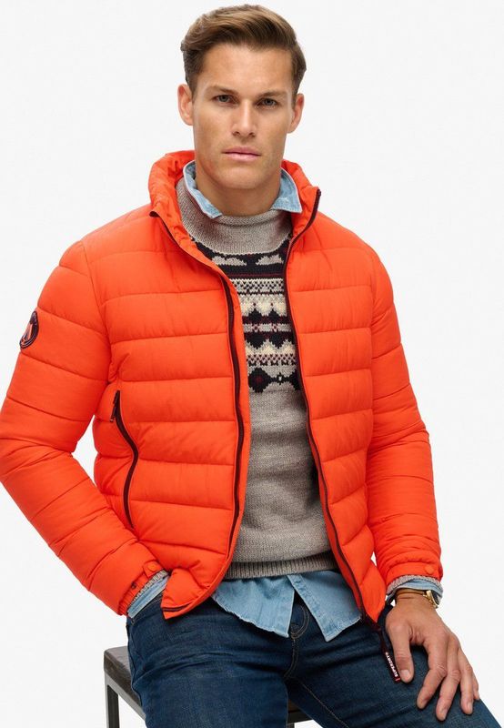 Superdry - Fuji Emb Padded Jacket - Jack - Zwart - Gewatteerd