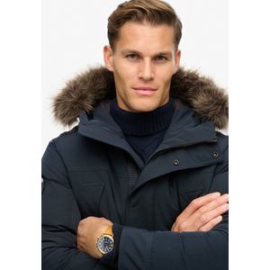 Superdry - Everest Faux Fur Jas - Winterjas - Groen - Imitatiebont