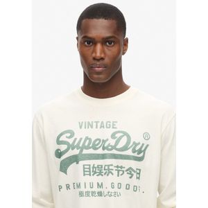 Superdry - Classic Vl Graphic - T-shirt - Beige - Lange Mouwen