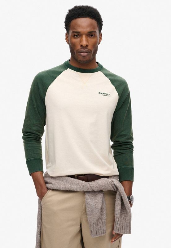 Superdry - Essential Logo - T-shirt - Zwart - Katoen - Lange Mouwen