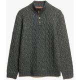 Superdry - Getailleerd Knooptrui - Gebreide Trui - Zwart