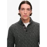 Superdry - Getailleerd Knooptrui - Gebreide Trui - Zwart