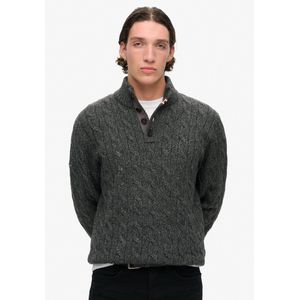 Superdry - Getailleerd Knooptrui - Gebreide Trui - Zwart