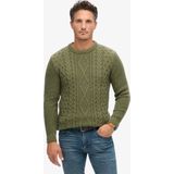 Superdry - Jacob - Gebreide Trui - Donkergrijs - Casual - Acryl - Duurzaam