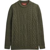 Superdry - Jacob - Gebreide Trui - Donkergrijs - Casual - Acryl - Duurzaam