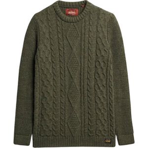 Superdry - Jacob - Gebreide Trui - Donkergrijs - Casual - Acryl - Duurzaam