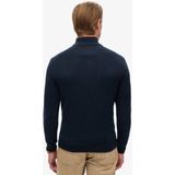 Superdry Henley Essential Half Zip Navy - Größe XL