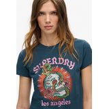 Shirt - Jersey - Ronde Hals - Motiefprint - Normale Pasvorm - Kwartmouw