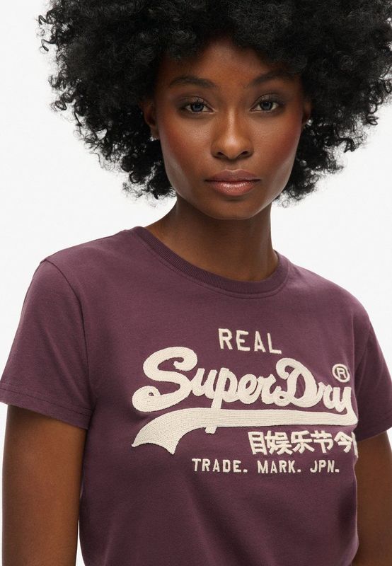 Superdry - Embroidered Vintage Logo T-shirt - Zwart - Katoen
