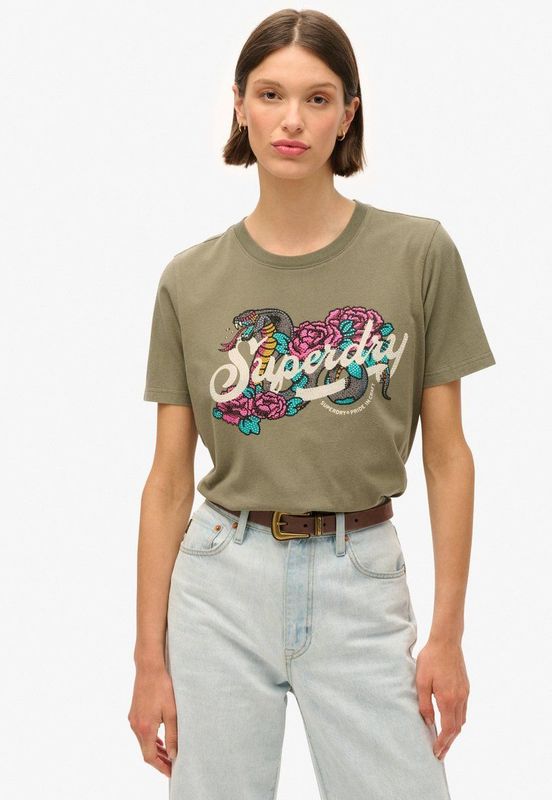 Superdry - Tattoo Script - T-shirt - Dames