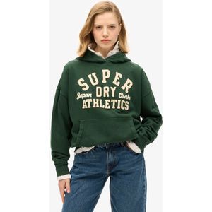 Superdry - W2012137A - Sweater - Diepgroen - Katoen - Biologisch Katoen