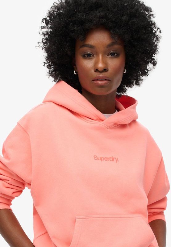 Superdry - Core Logo City - Hoodie - Licht Geborsteld - Relaxed Fit
