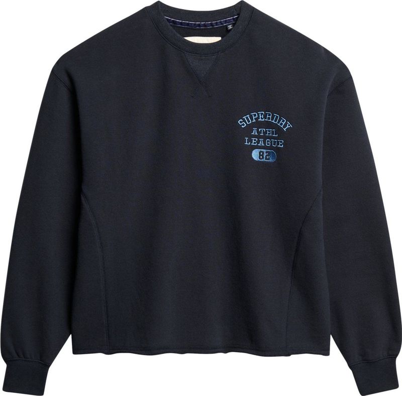 Athletic Essentials - Loose Crop Crew Sweatshirt - Grijs - Katoen