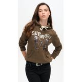 Superdry - Embellished Punk Graphic Hoodie - Zwart - Biologisch Katoen