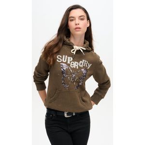 Superdry - Embellished Punk Graphic Hoodie - Zwart - Biologisch Katoen
