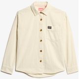 Superdry - W4010450A - Overhemd - Beige - Dikke Corduroy - Lange Mouwen