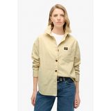 Superdry - W4010450A - Overhemd - Beige - Dikke Corduroy - Lange Mouwen